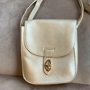 Gold crossbody bag